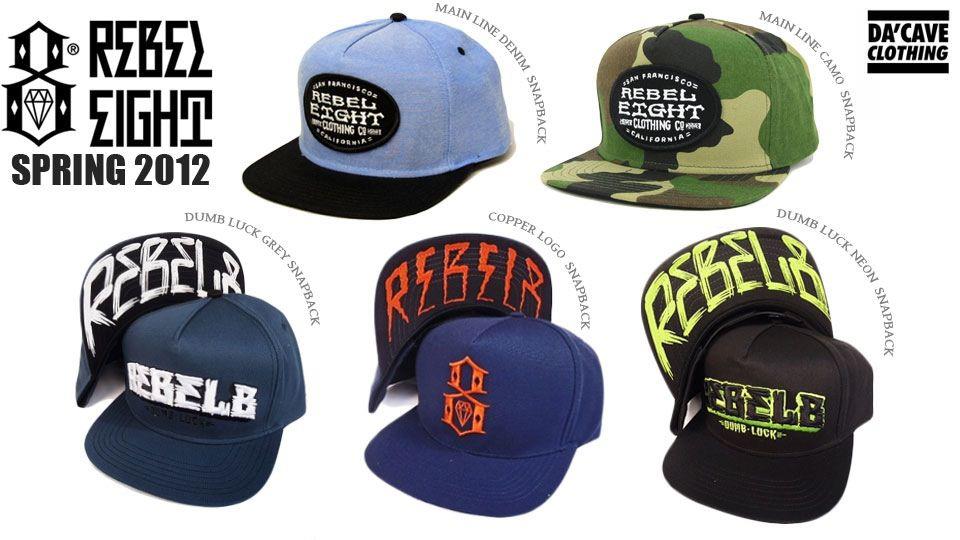 Rebel8 caps snapbacks