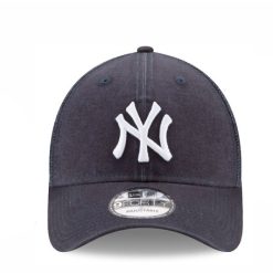 New Era New York Yankees Navy Trucker Washed Original Fit 9FORTY Adjustable Hat front2