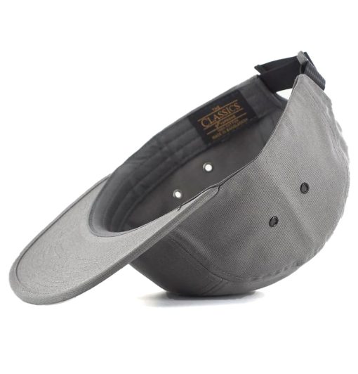 Yupoong Plain Blank 5 Panel Camp Cap Grey - Image 3