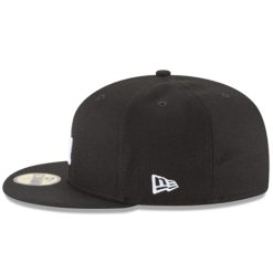 New Era 59fifty LA Dodgers White Logo Black Fitted dacavestore capstoresg hatstoresg side