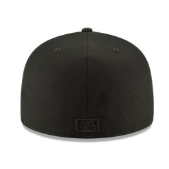 New Era 59fifty LA dodgers Black on Black Logo Black Fitted dacavestore capstoresg hatstoresg back