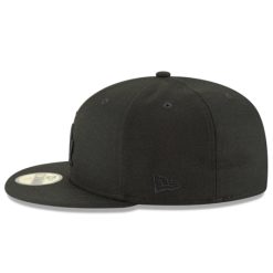 New Era 59fifty LA dodgers Black on Black Logo Black Fitted dacavestore capstoresg hatstoresg side