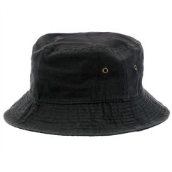 Newhattan Plain Black Kids Bucket Hat