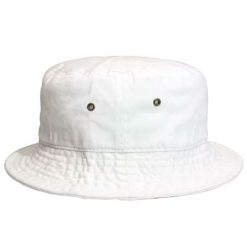 Newhattan Plain White Kids Bucket Hat