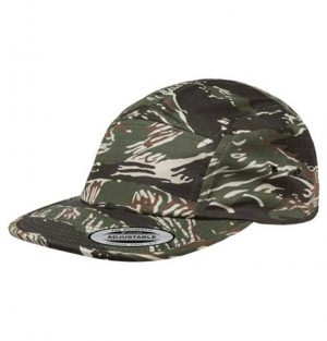 Yupoong 5 Panel Camper Tiger Camo Cap