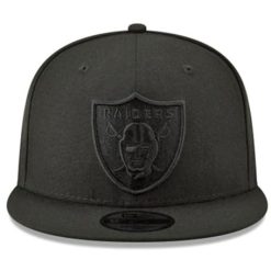 LAS VEGAS RAIDERS TEAM COLOR BLACK on BLACK 9FIFTY SNAPBACK front2