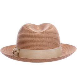 Stacy Adams Moore Straw Fedora Light Beige Hat9 Hatstoresg Capstoresg Dacavestore newphoto61183