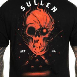 Sullen Art Collective Red Ghosts Black Short Sleeve T Shirt dacave store front492