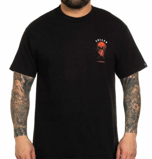 Sullen Art Collective Red Ghosts Black Short Sleeve T Shirt dacave store front42