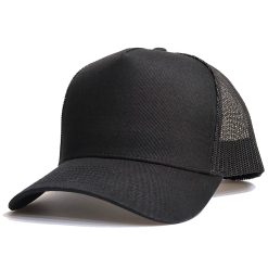 SONS Brand Plain Aframe Trucker Mesh Cap Black