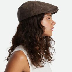 Brixton Brood Flat Cap Brown Khaki007 dacavestoresg