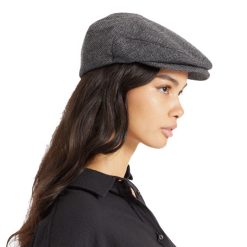 Brixton Hooligan Flat Cap Grey Black78098 dacavestoresg