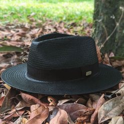 straw fedora Black sons brand therebel