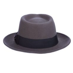 Scala Bristol New Grey1 Wool Felt Fedora Chocolate Hat1 Hatstoresg Capstoresg Dacavestore newphoto13