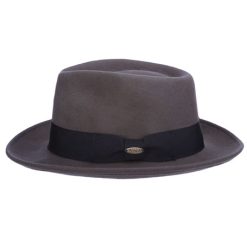 Scala Bristol New Grey8 Wool Felt Fedora Chocolate Hat1 Hatstoresg Capstoresg Dacavestore newphoto13