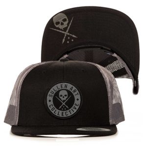 Sullen Art Collective BOH Trucker Cap Black Grey dacave1 Capstoresg Hatstoresg Dacavestore