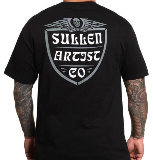 Sullen Art Collective Death Crest Tee Black Standard Short Sleeve T Shirt dacave store front8