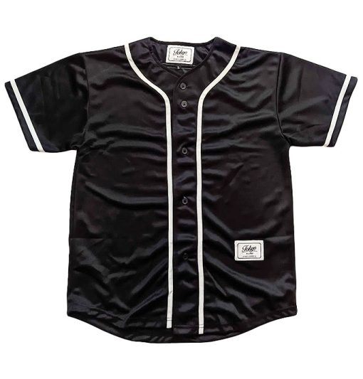 blank baseball jersey black front