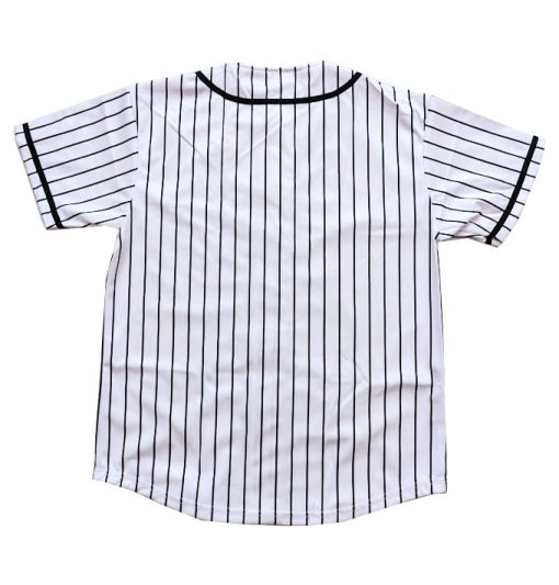 blank baseball jersey white back