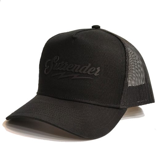 SONS Brand 'Surrender' Aframe Trucker Mesh Cap Black on Black