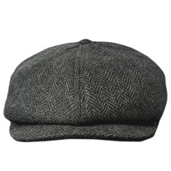 Newboy cap dark grey Herringbone Sons Brand