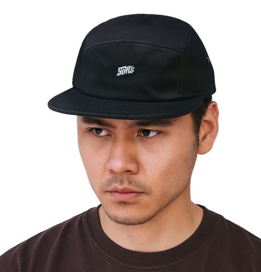 SONS Brand Classic Logo 5 Panel Camper Black Cap - Image 2