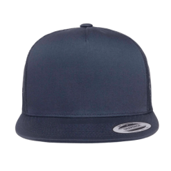 Classic Yupoong Navy1 Flat Brim Trucker front