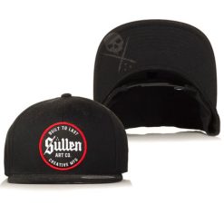 Sullen Art Collective FACTORY SNAPBACK HAT BLACK RED dacave Capstoresg Hatstoresg Dacavestore