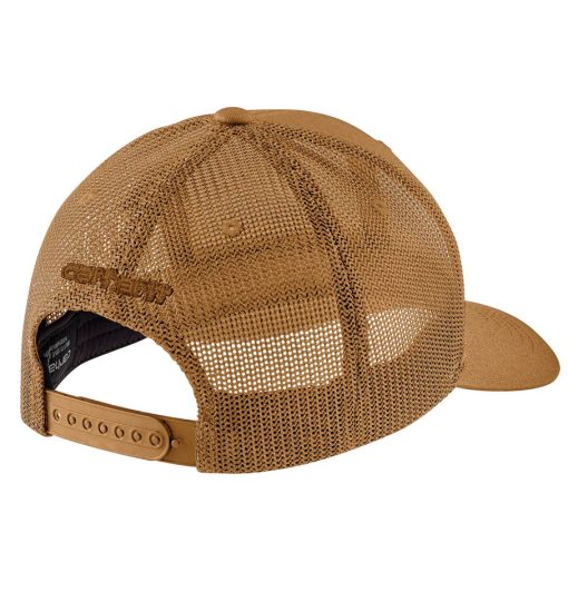 Carhartt Rugged Flex Twill Mesh-Back Logo Patch Brown Trucker Cap - Image 2