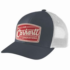 Carhartt Canvas Mesh-Back Built Patch Navy Trucker Cap
