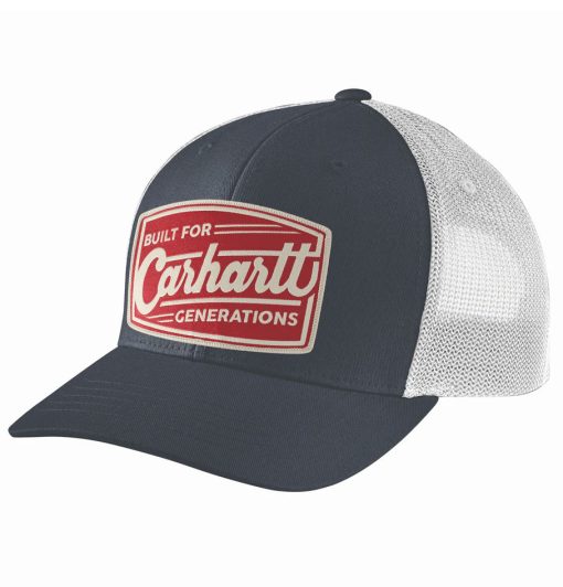 Carhartt Canvas Mesh-Back Built Patch Navy Trucker Cap