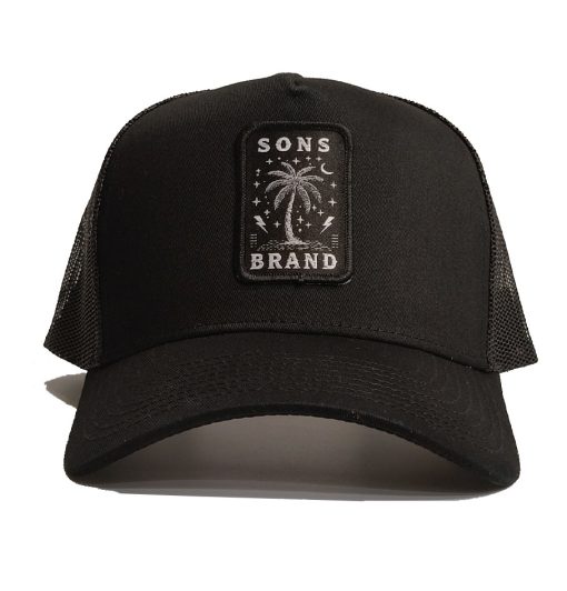 SONS Brand 'Island Boy' Aframe Trucker Mesh Cap Black - Image 2