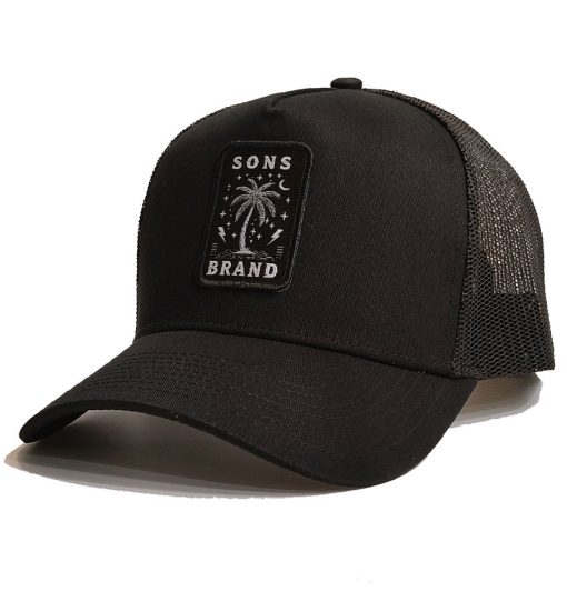 SONS Brand 'Island Boy' Aframe Trucker Mesh Cap Black