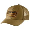 Carhartt Rugged Flex Twill Mesh-Back Script Patch Golden Grass Trucker Cap
