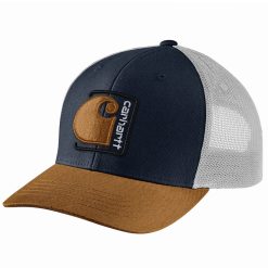Carhartt Canvas Mesh-Back C Patch Navy Trucker Cap