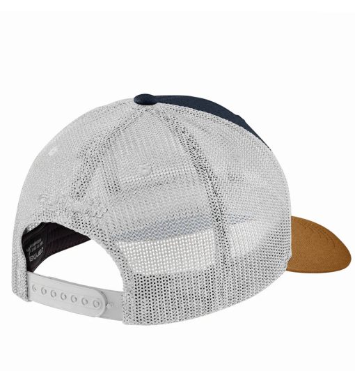 Carhartt Canvas Mesh-Back C Patch Navy Trucker Cap - Image 2