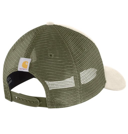 Carhartt Canvas Logo C Cap Oat Milk Trucker Cap - Image 2