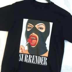 sons brand SURRENDER Black tee front