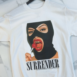 sons brand SURRENDER WHITE tee front