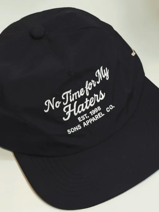 SONS "HATERS" Black Nylon Unstructured Snapback Cap - Image 5