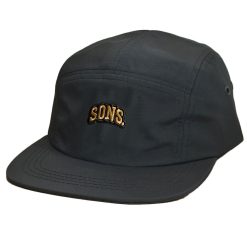 5 Panel Nylon Camper "Classic Patch II " by SONS brand Black