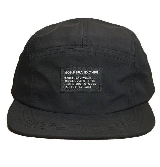 5 Panel Nylon Camper "Mind the Patch" by SONS brand Black - Image 2