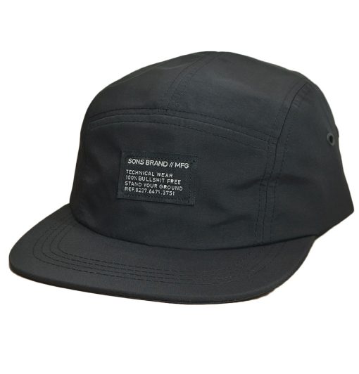 5 Panel Nylon Camper "Mind the Patch" by SONS brand Black