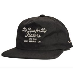 SONS "HATERS" Black Nylon Unstructured Snapback Cap