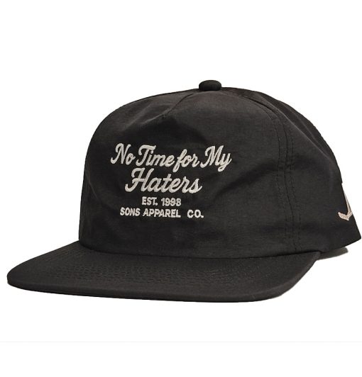 SONS "HATERS" Black Nylon Unstructured Snapback Cap