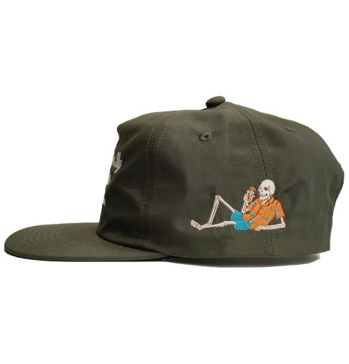 SONS "HATERS" Olive Green Nylon Unstructured Snapback Cap - Image 3