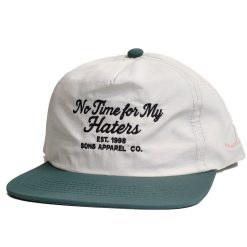 SONS "HATERS" Cream/Green Nylon Unstructured Snapback Cap