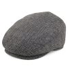 Kids Flat Ivy Herringbone Grey Cap