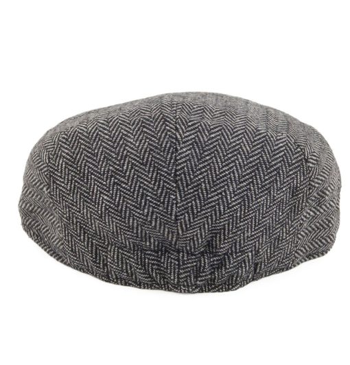 Kids Flat Ivy Herringbone Grey Cap - Image 4