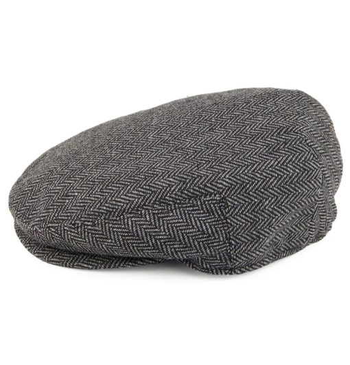 Kids Flat Ivy Herringbone Grey Cap - Image 3